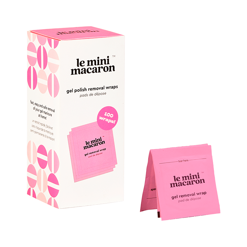 Le Mini Macaron Remover Wraps 100 Pads