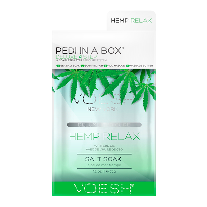 VOESH Pedi In A Box Deluxe 4 Step Pedicure Hemp Relax (1 stk)