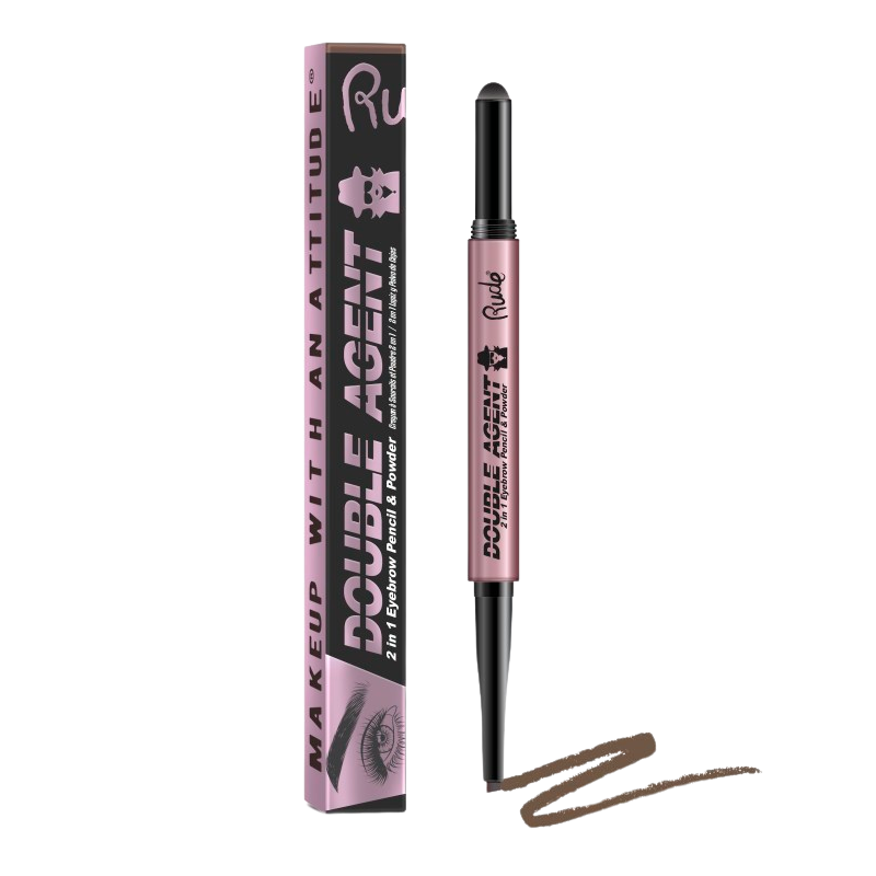 RUDE Cosmetics Double Agent 2-in-1 Eyebrow Pencil & Powder Taupe (1 stk)