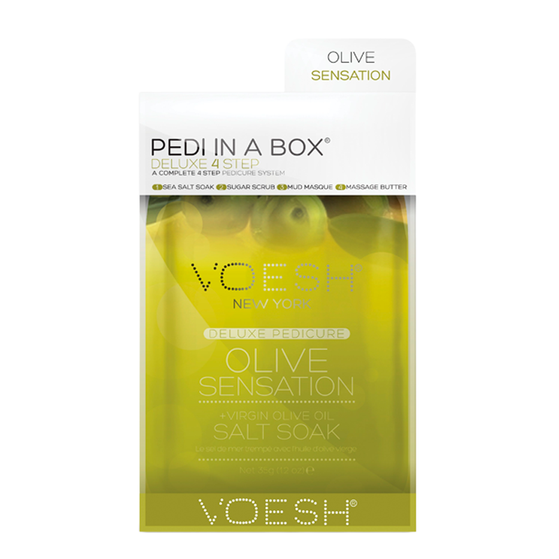 VOESH Pedi In A Box Deluxe 4 Step Pedicure Virgin Olive Oil Sensation (1 stk)