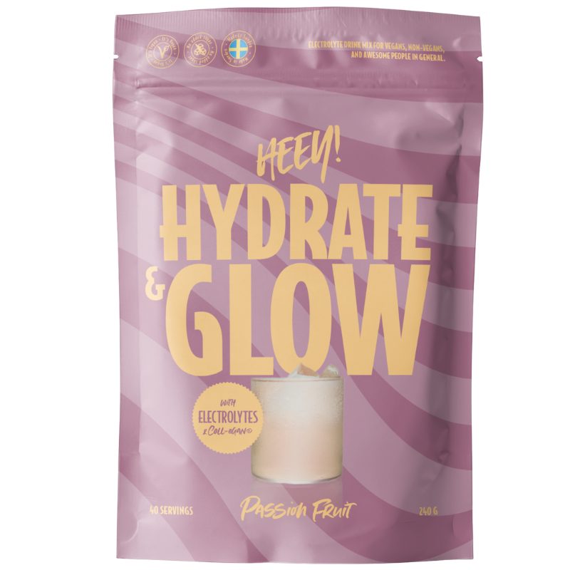 Heey! Hydrate & Glow Electrolytes + Vegan Collagen Passionfruit (240 g)