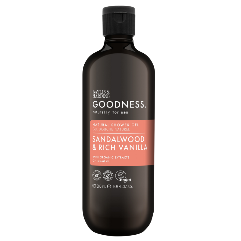 Baylis & Harding Goodness Men Sandalwood & Rich Vanilla Shower Gel (500 ml)