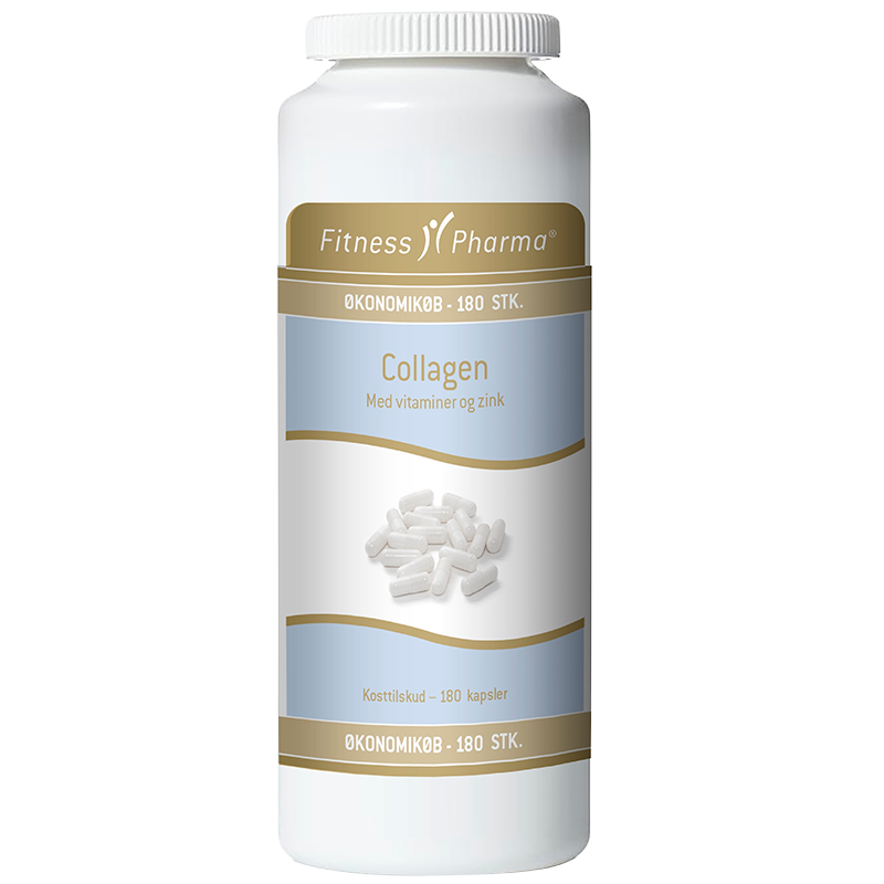 Fitness Pharma Collagen M. Vitaminer & Zink (180 kaps)
