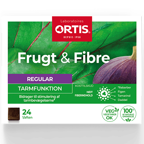 Ortis Frugt & Fibre tyggeterning (24 stk.)