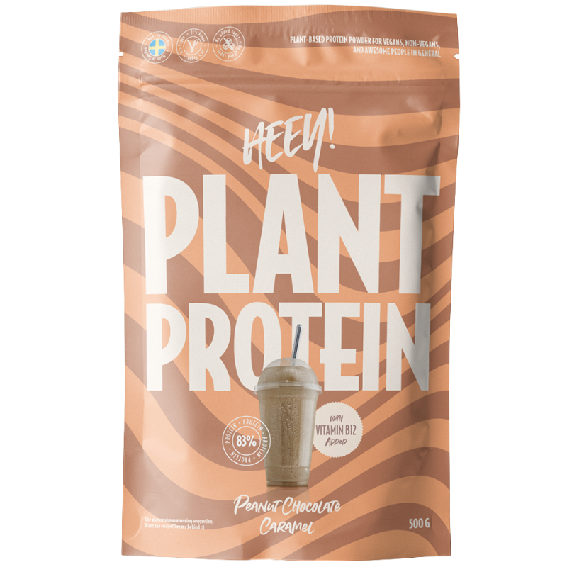 Heey! Vegan Plant Protein + Vitamin B12 Peanut Chocolate Caramel (500 g)