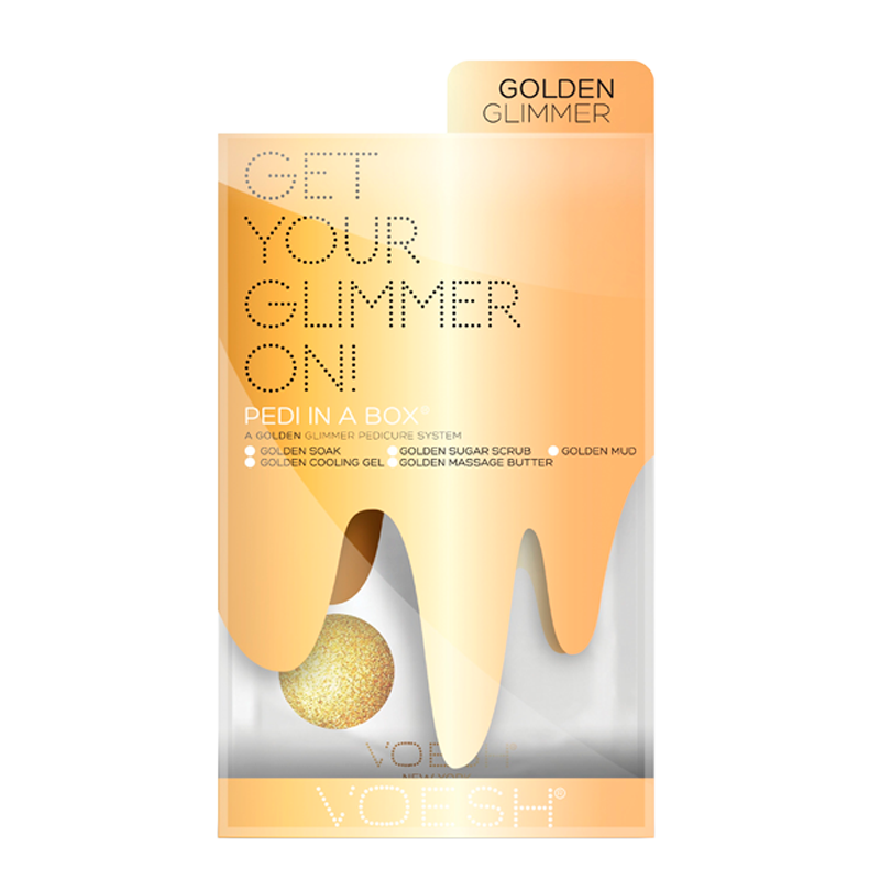 VOESH Pedi In A Box Deluxe 5 Step Pedicure Golden Glimmer (1 stk)