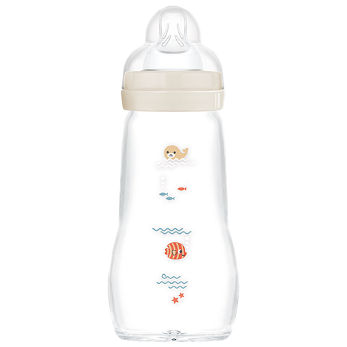 MAM Feel Good Glass Bottle Ass. Farver (260 ml)