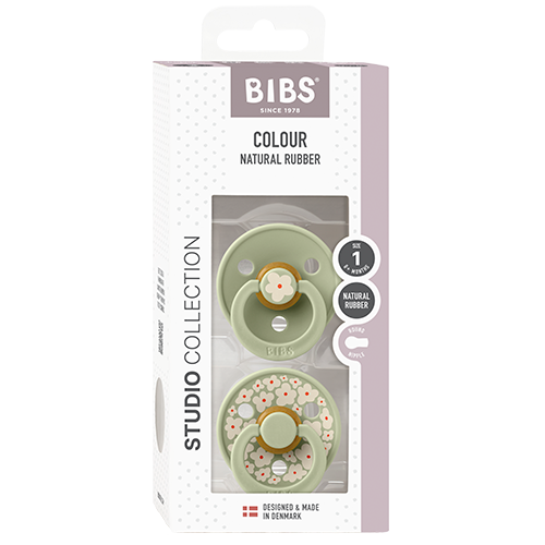 Bibs Pacifier Studio Colour Jasmine Latex Size 1 Sage Mix (2 stk)