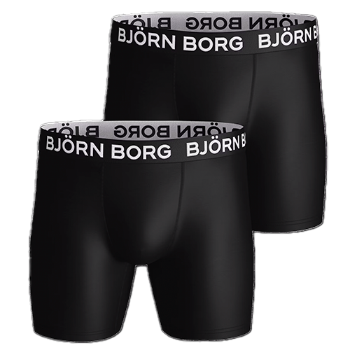Björn Borg 2-Pack Boxershorts (Sort/Palmer)-Small
