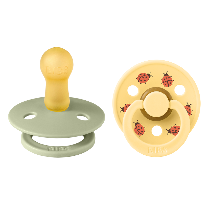 Bibs Pacifier Studio Colour Ladybug Latex Size 2 Sage Mix (1 sæt)