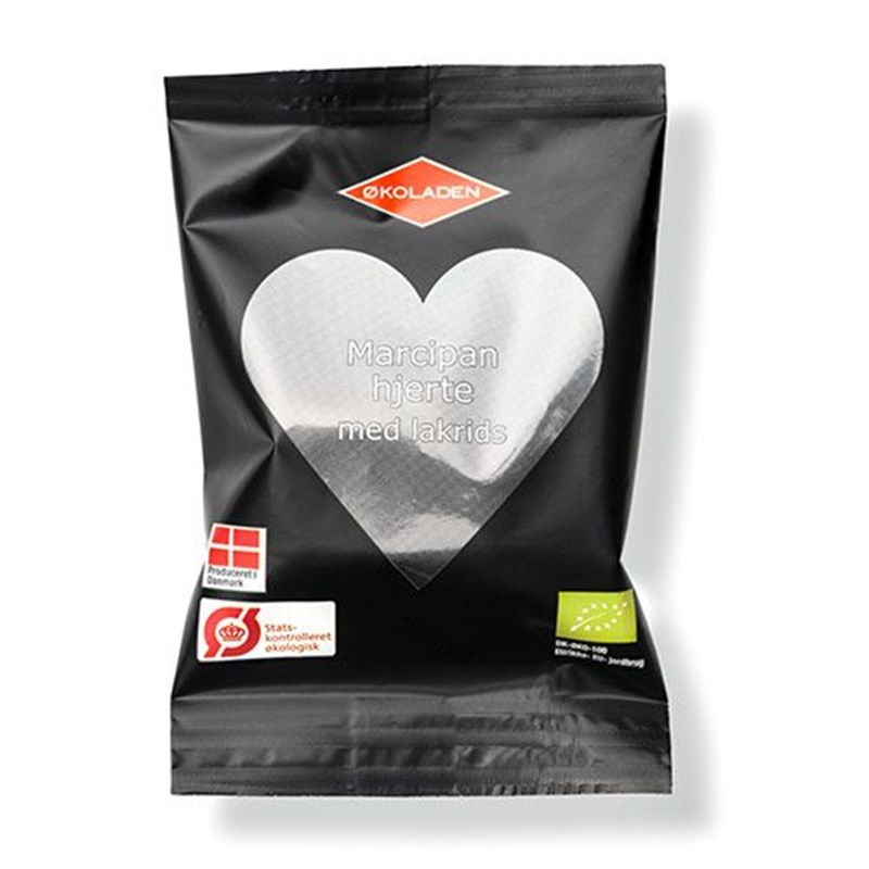 Marcipanhjerte lakrids Ø  