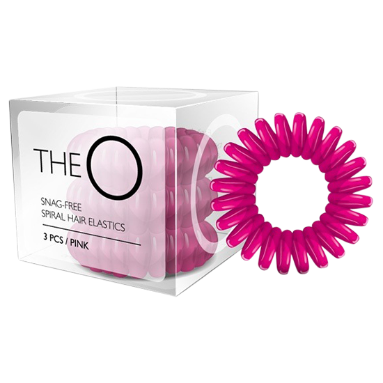 The O Spiral-elastikker Pink 3 stk.