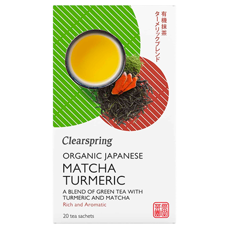 Clearspring Grøn Te M. Gurkemeje & Matcha Ø (20 breve)