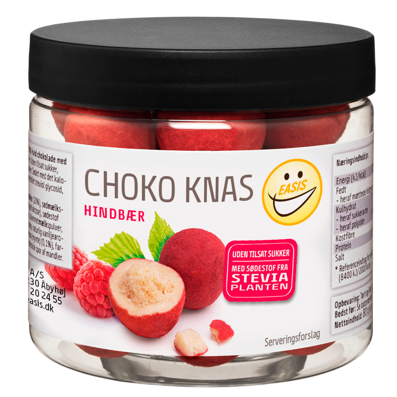 EASIS Choko Knas Med Hvid Chokolade Og Hindbær (80 g)