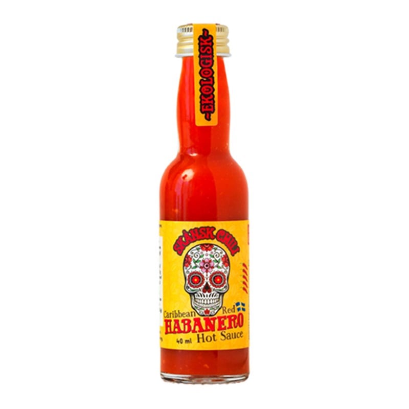 Skånsk Chili Chilisovs Caribbean Red Ø Habanero Hot Sauce (40 ml)