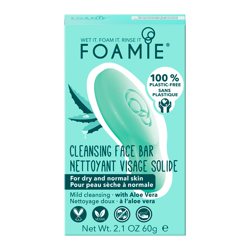 Foamie Face Bar Mild Cleansing Aloe Vera For Dry Normal Skin (1 stk)
