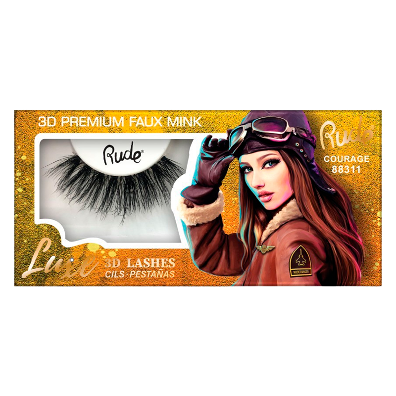 RUDE Cosmetics Luxe 3D Lashes Premium Faux Mink Courage (1 stk)