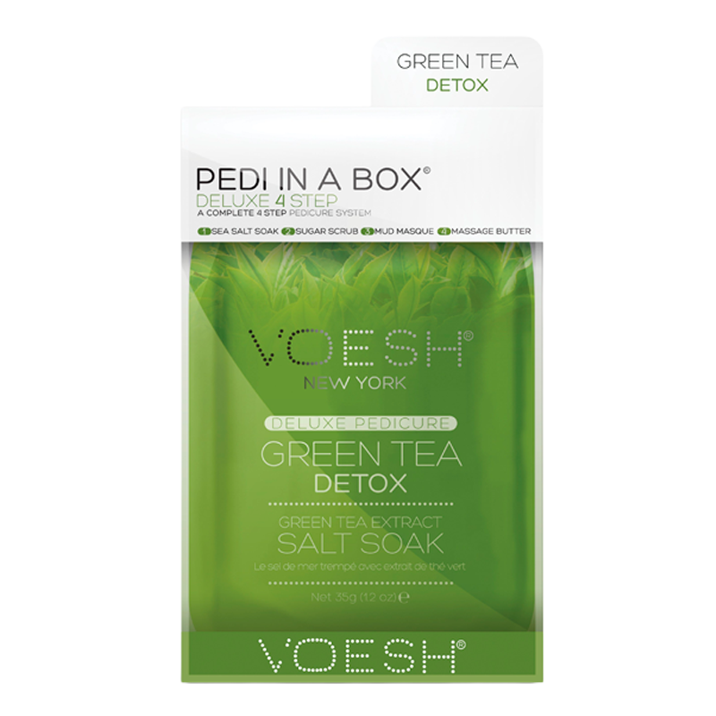 VOESH Pedi In A Box Deluxe 4 Step Pedicure Green Tea Detox (1 stk)