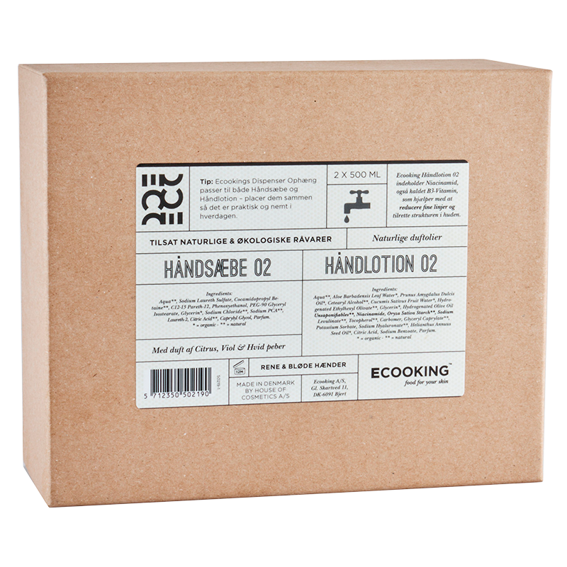 Ecooking Gaveæske Håndsæbe 02 & Håndlotion 02 (1 sæt)