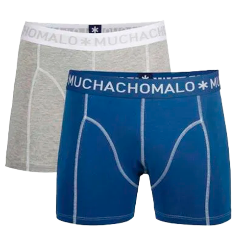 MuchachoMalo 2-Pack Boxershorts (Grå/Blå)-Small