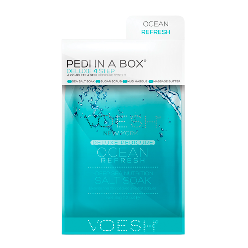 VOESH Pedi In A Box Deluxe 4 Step Pedicure Ocean Refresh (1 stk)
