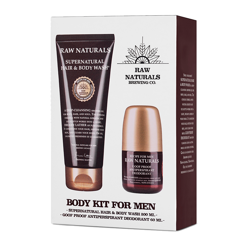 Raw Naturals Body Kit For Men (1 sæt)