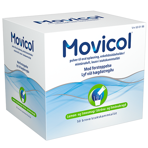Movicol Pulver Oral Opløsning Lemon- & Limesmag (50 breve)