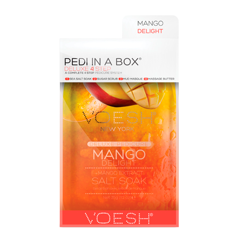 VOESH Pedi In A Box Deluxe 4 Step Pedicure Mango Delight (1 stk)
