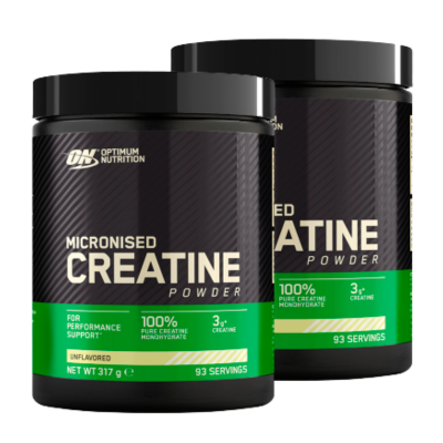 2 x Optimum Nutrition Creatine Powder Unflavored (317 g)