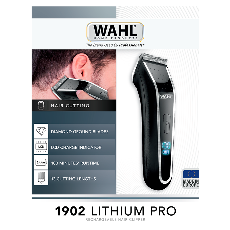 Wahl 1902 Lithium Pro LCD Hårtrimmer (1 stk)