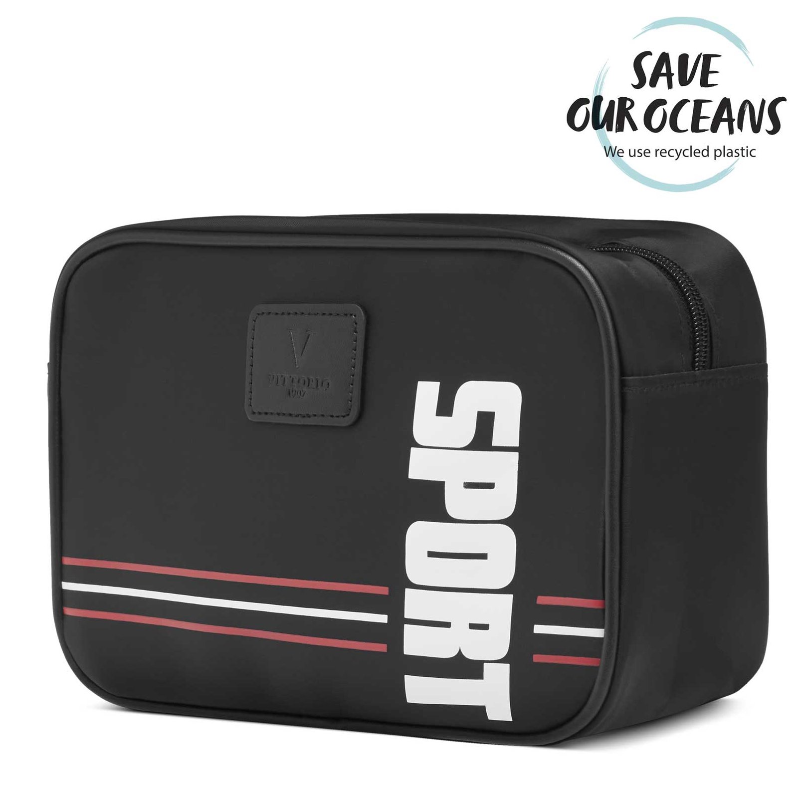 Vittorio Herretoilettaske Sport (Sort)