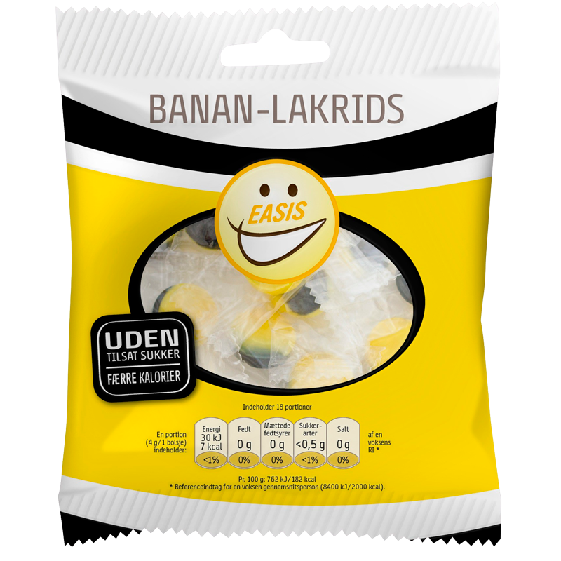 EASIS Banan Lakridsbolsje (70 g)