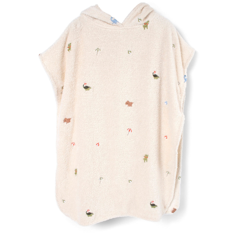 Filibabba Strandponcho M. Broderi Gots - Dino Beach (1 stk)