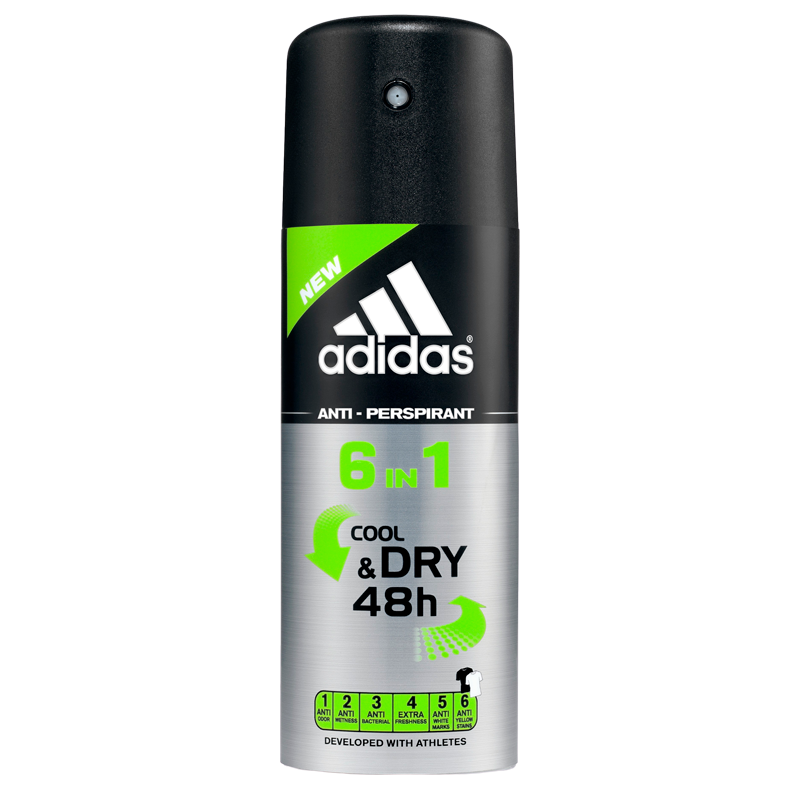 Adidas Cool & Dry For Him 6in1 Deodorant Spray (150 ml)