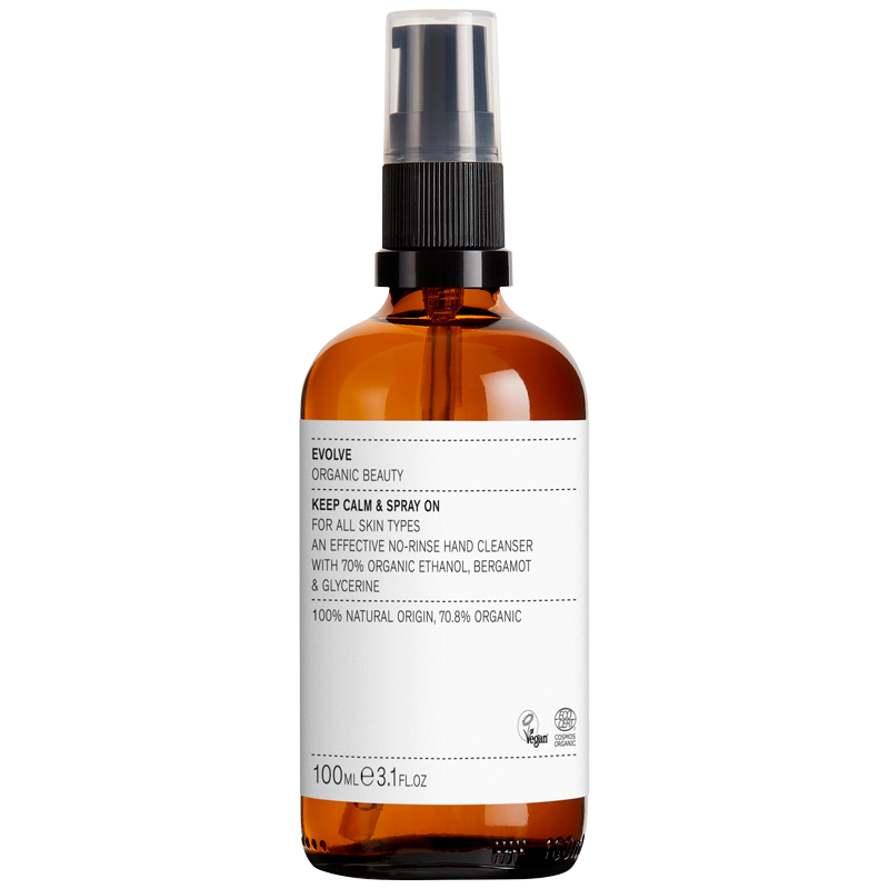 Evolve Beauty Keep Calm & Spray On Hand Sanitiser (100 ml)