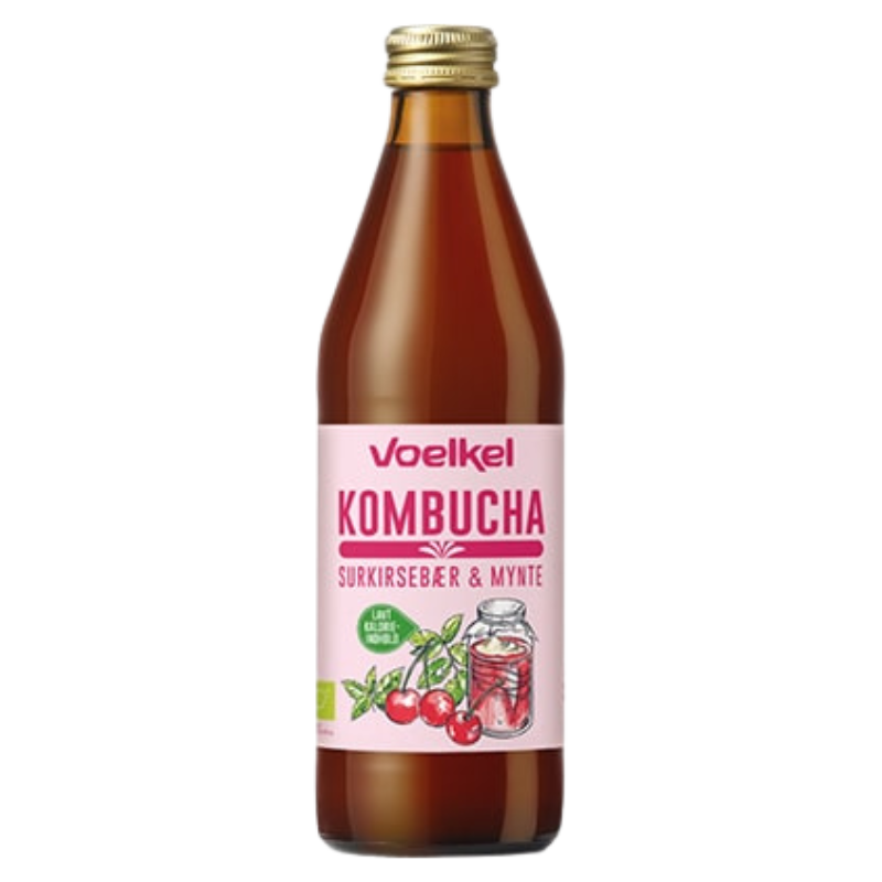 Voelkel Kombucha Kirsebær-Mynte Ø (0,33 l)