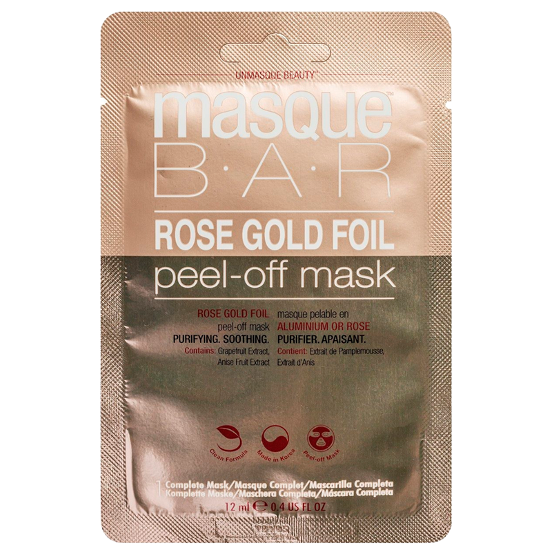 MasqueBar Foil Masque Rose Gold Peel-Off Mask (12 ml)