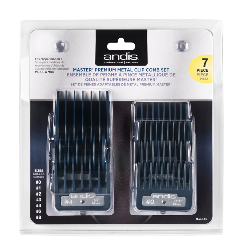 Andis Master Premium Metal Clip Afstandskamme 7 stk 1,5 -25 mm (200 g)