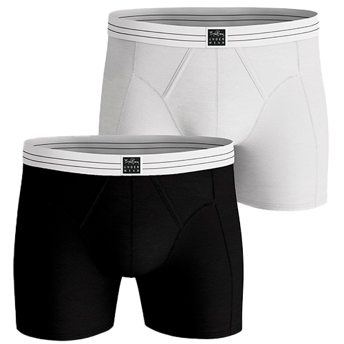 Björn Borg 2-Pack Boxershorts (Hvid/Sort)-Medium