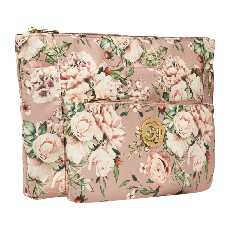 Gillian Jones 3-Room Kosmetik Taske Blomsterprint (33,5x22x10,5 cm)