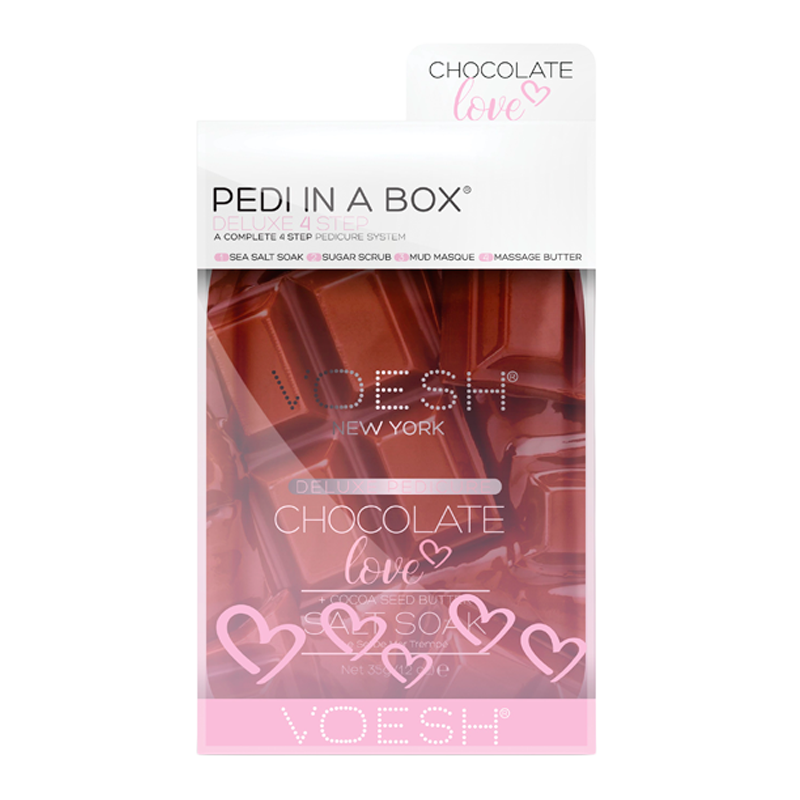 VOESH Pedi In A Box Deluxe 4 Step Pedicure Chocolate Love (1 stk)