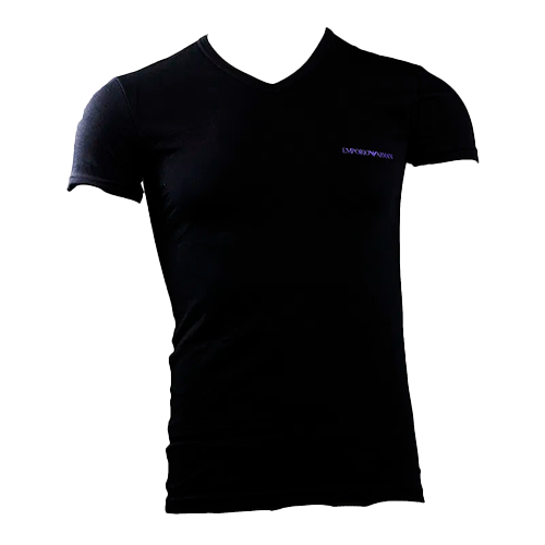 Emporio Armani 1-Pack V-neck T-shirt (Sort)Large