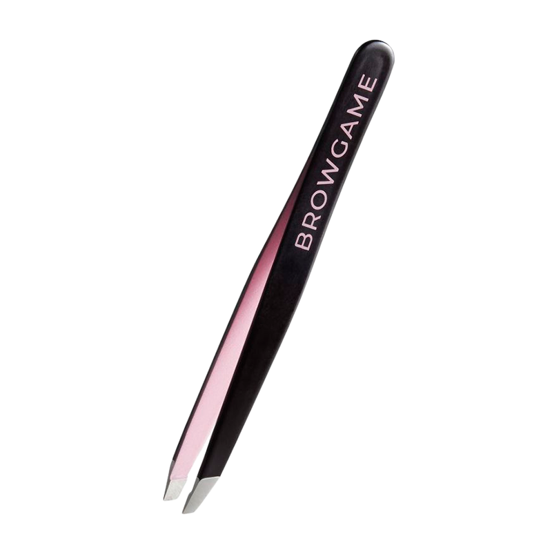 Browgame Signature Tweezer Slanted Black & Pink (1 stk)