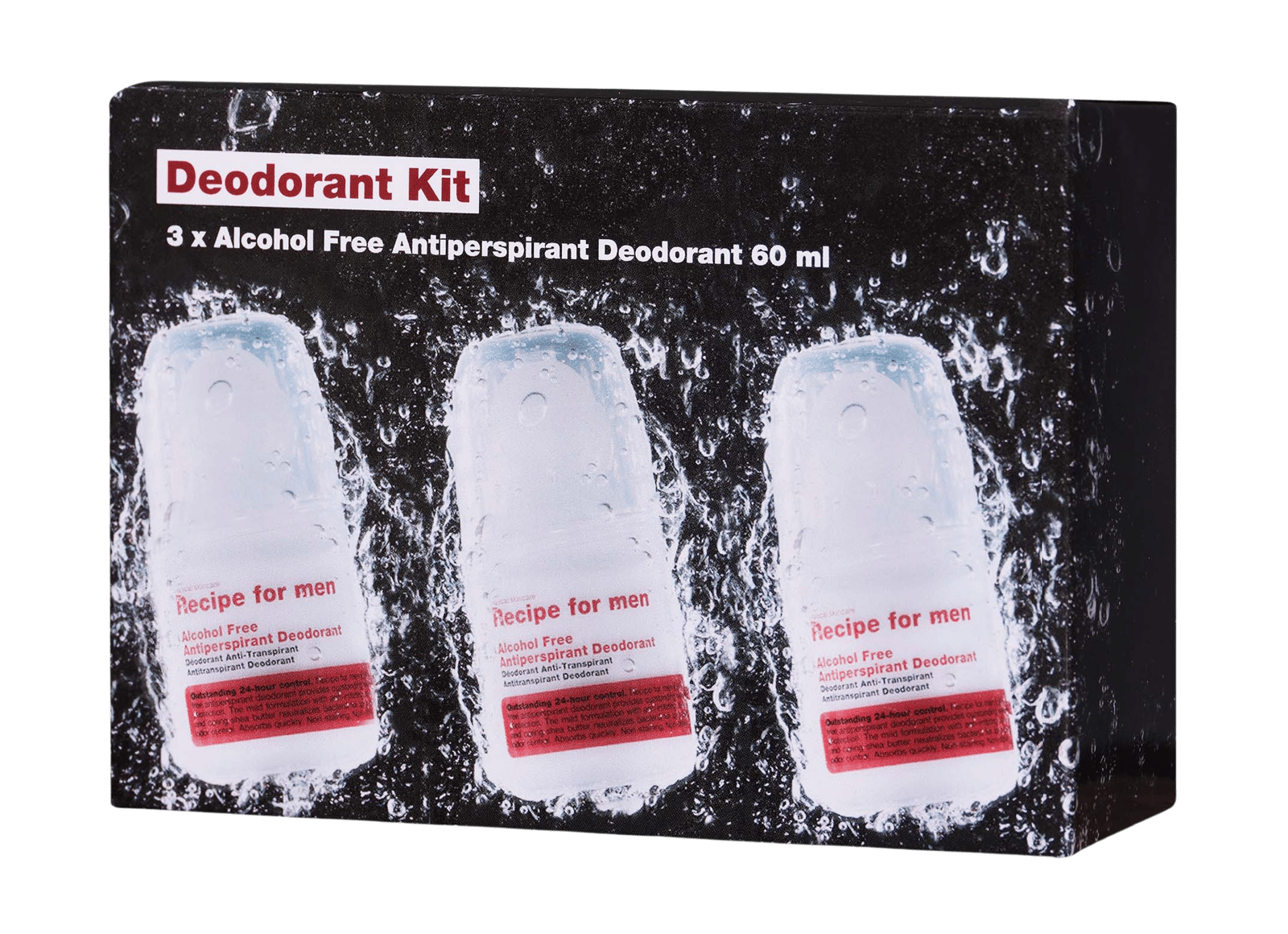 Recipe For Men Deodorant Roll-On Kit (3 stk)