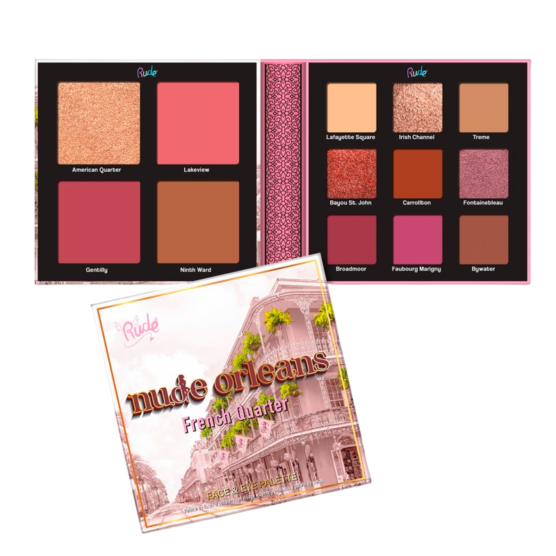 RUDE Cosmetics Nude Orleans Face & Eye Palette (1 stk)