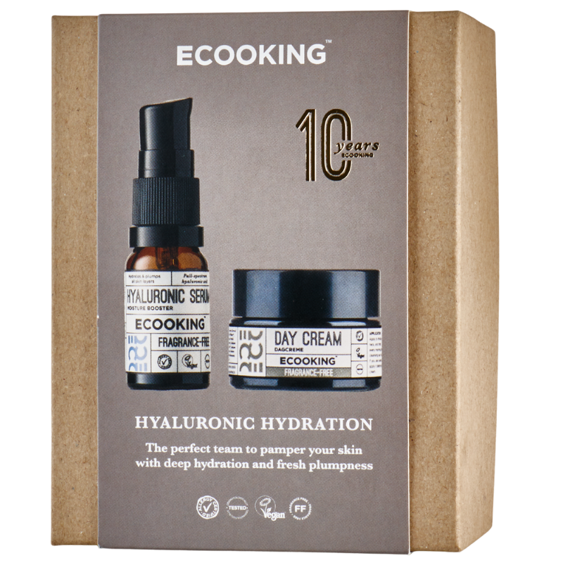 Ecooking Sampak Mini Day cream, Mini Hyaluronic Serum - Jubilæum 2025 (1 sæt)
