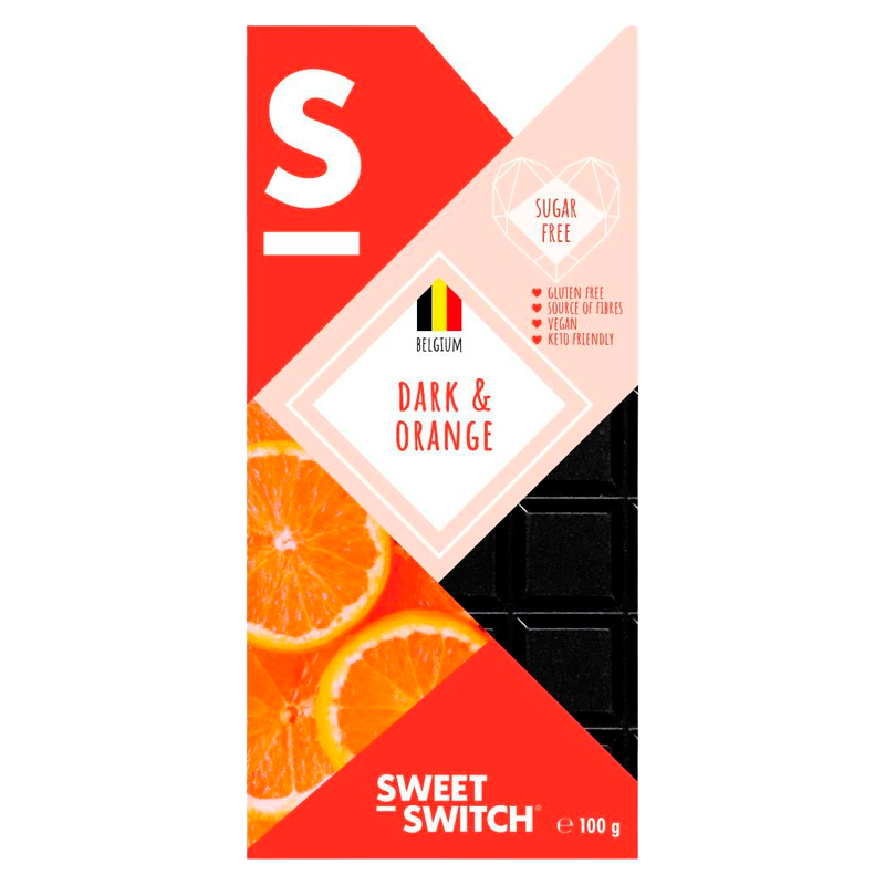 Sweet Switch Chokolade Mørk Orange (100 g)