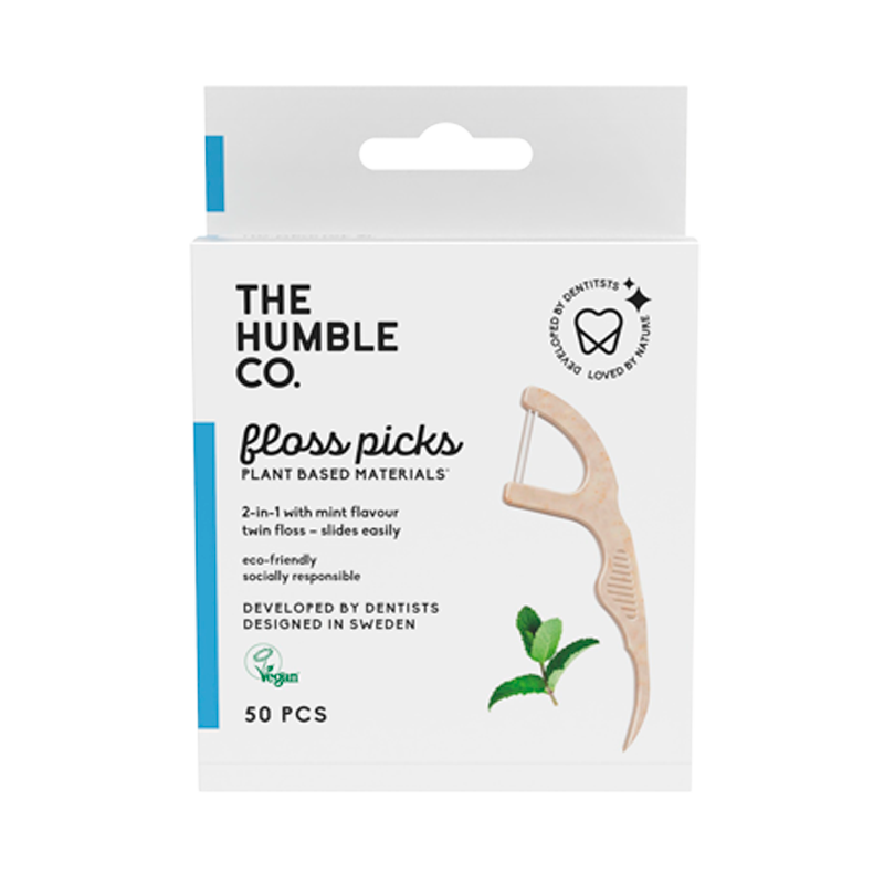 The Humble Co. Dental Floss Picks Mint (50 stk)