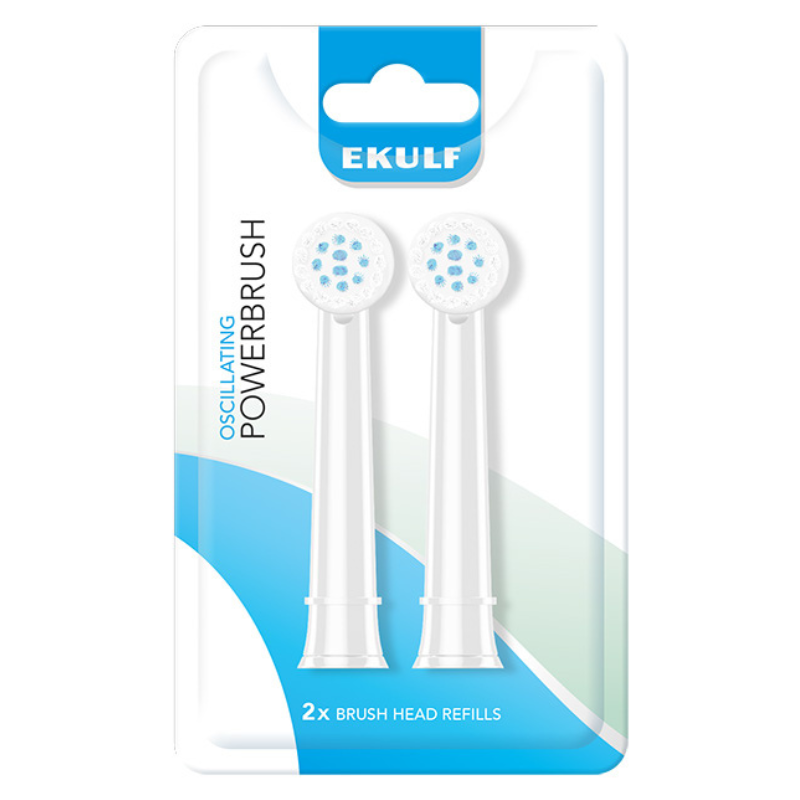 Ekulf PowerBrush white refill (2 stk)