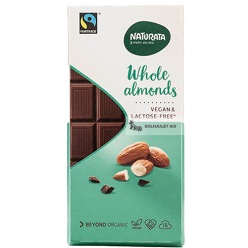 Naturata Laktosefri Chokolade Med Mandel Ø (100 g)